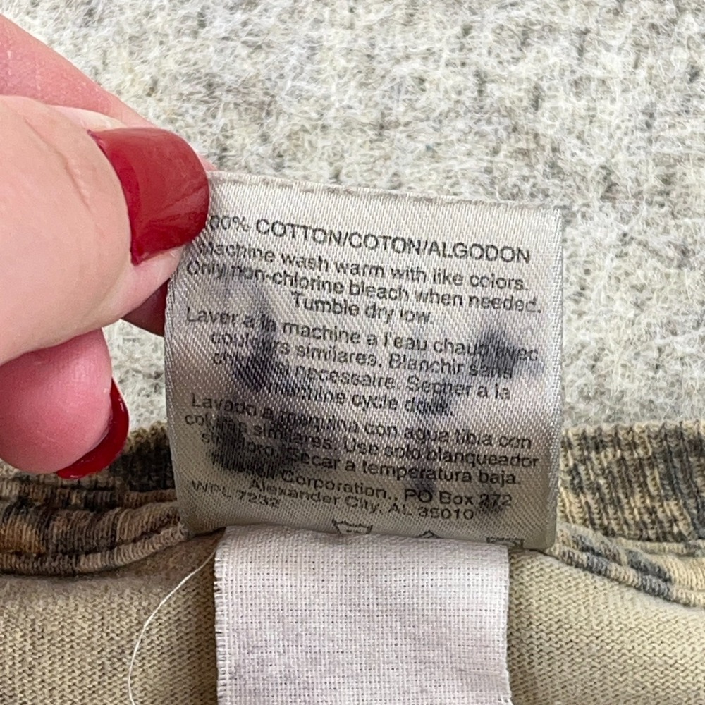 Vintage Trebark Camo Shirt Men 3XL Long Sleeve 90s Y2K USA Jerzees Faded Grunge - Picture 8 of 15